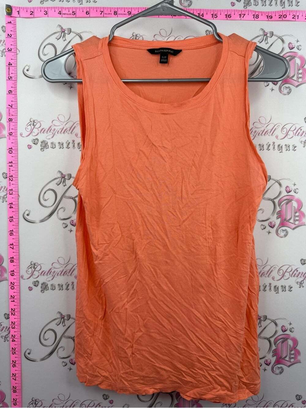 Banana Republic orange Tank Top - Sleeveless Scoop Neck